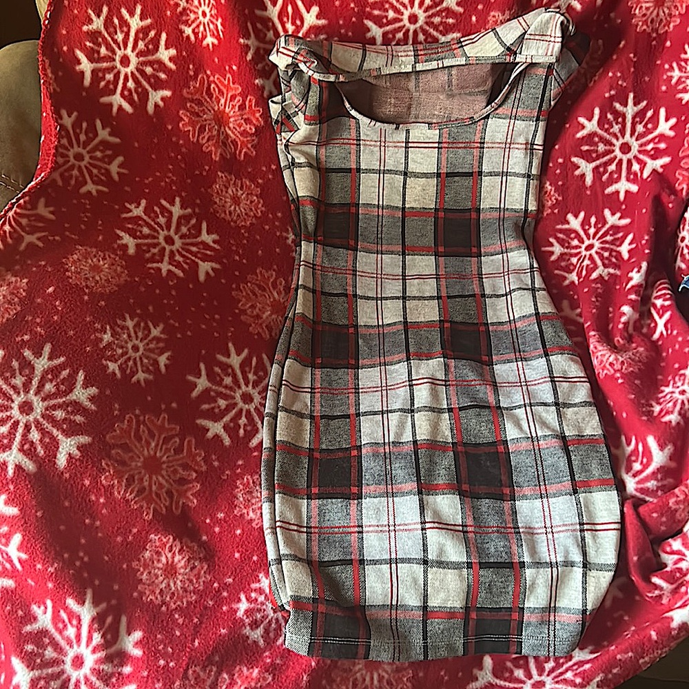 Bodycon classy plaid dress